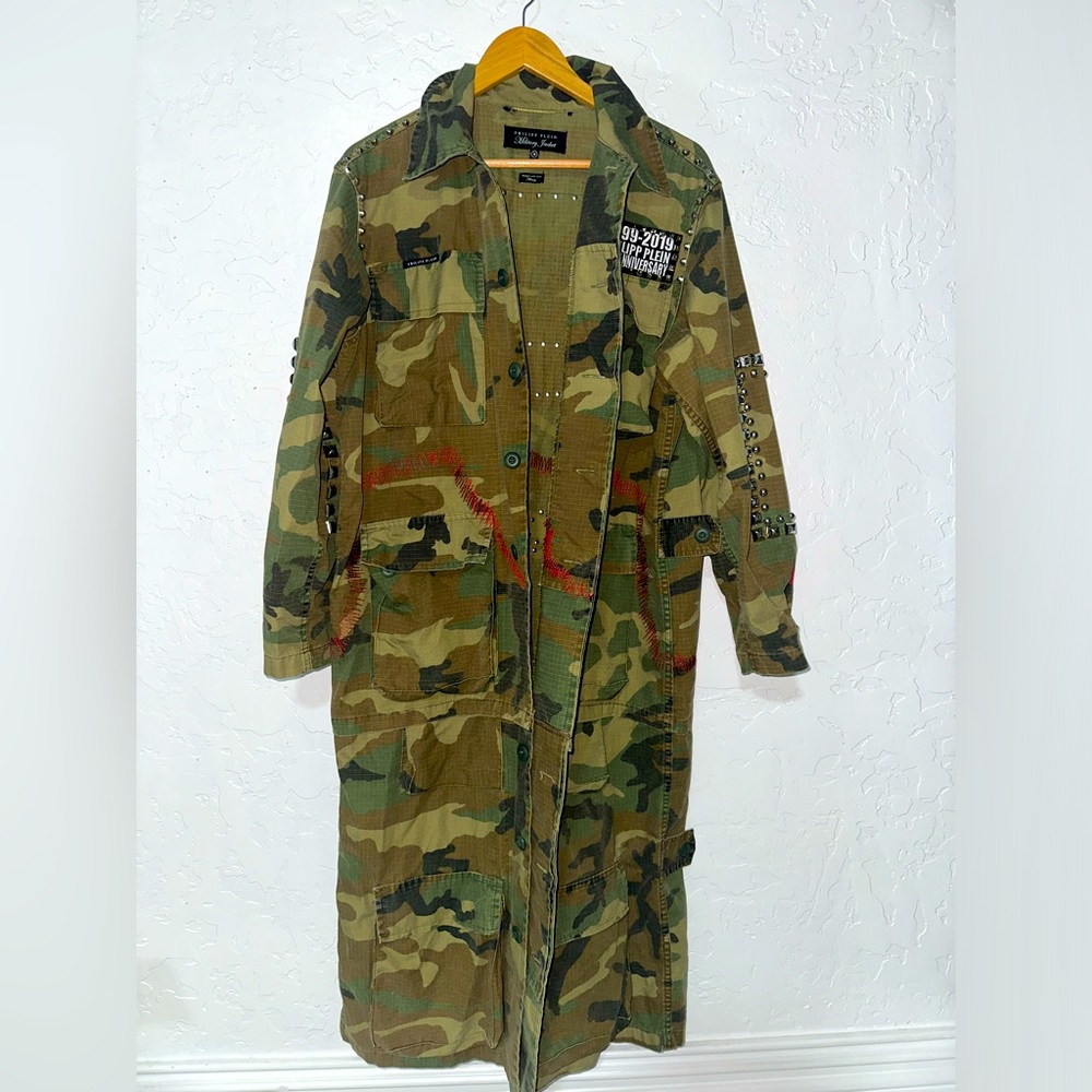 Philipp plein military long jacket